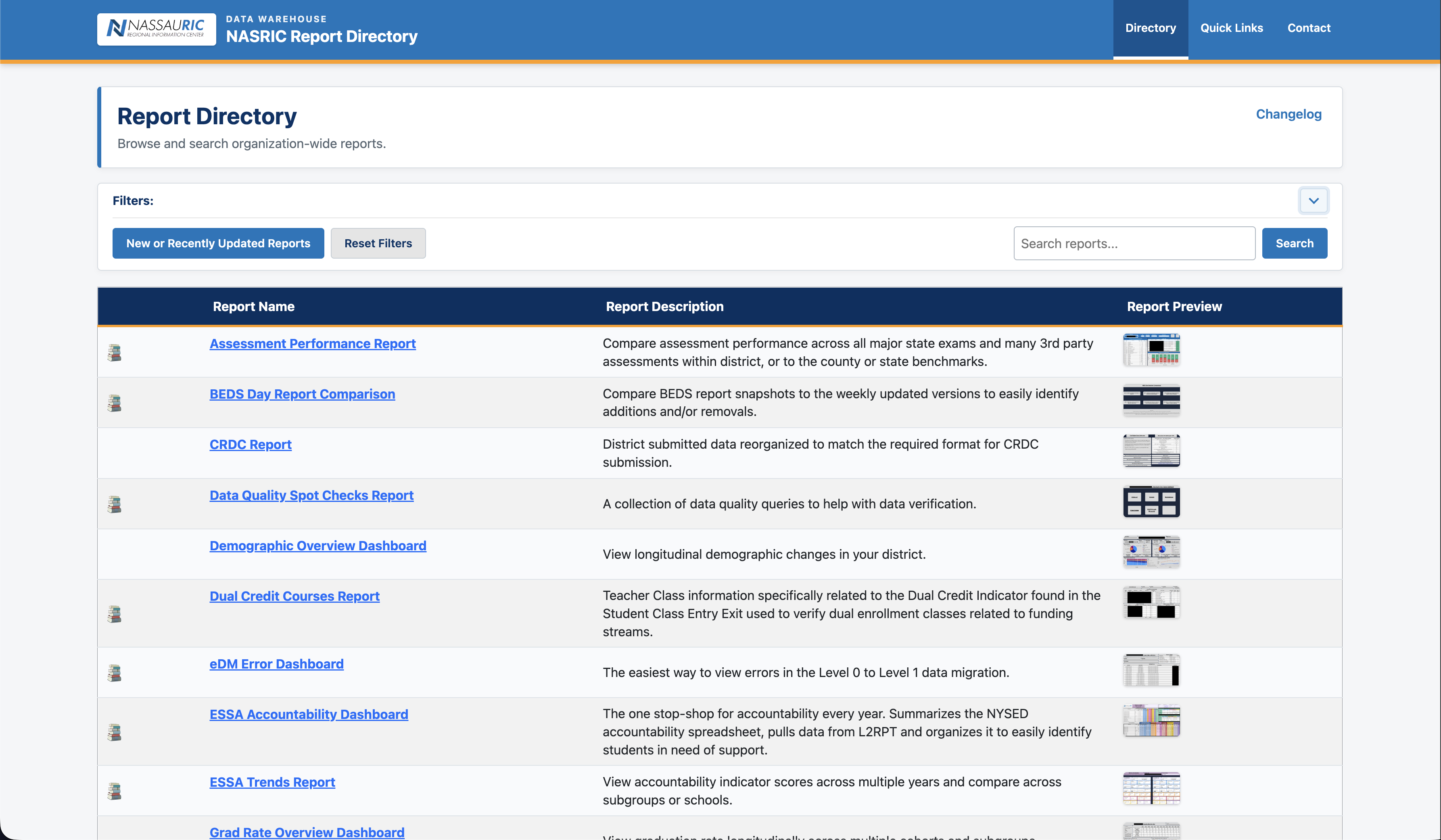 NASRIC Report Directory project image